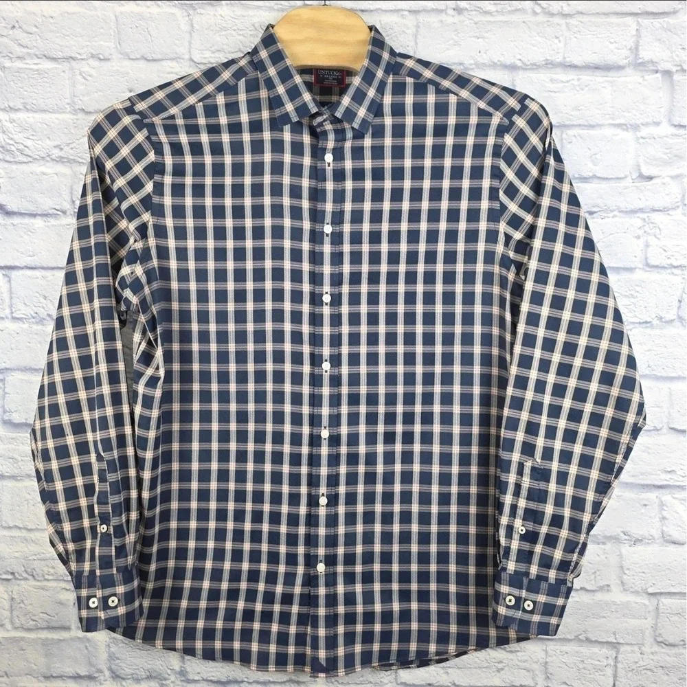 Lot Of 5 UNTUCKit Men Multicolor Plaid Long Sleeve Button Shirt 2XLT 2XL TALL - Picture 8 of 16